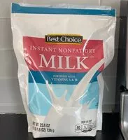 Mängden socker i Instant nonfat dry milk