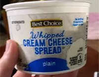 Mängden socker i Whipped Cheese Cream Spread