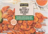 Mängden socker i Breaded Butterfly Coconut Shrimp