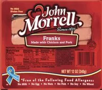 Mängden socker i Chicken and pork franks count