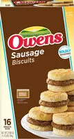Mängden socker i Owens sausage biscuits