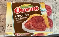 Mängden socker i Regular pork sausage patties