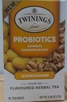 Mängden socker i Lemon and Ginger Probiotic Herbal Tea