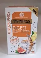 Mängden socker i Twinings digest ginger and turmeric with fig