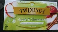 Mängden socker i Twinings Apple & Cinnamon 25x1.5 gr, 1 Boîte