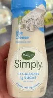 Mängden socker i Blue Cheese Dressing & Dips