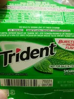 Mängden socker i Trident, sugar free gum with xylitol, supermint