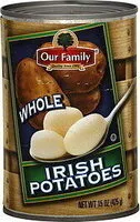 Mängden socker i Whole potatoes