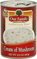 Mängden socker i Cream of mushroom condensed soup