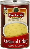 Mängden socker i Cream of celery condensed soup
