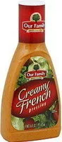 Mängden socker i Creamy french dressing