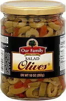 Mängden socker i Stuffed Salad Olives Sliced Manzanilla With Pimiento