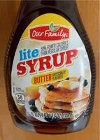 Mängden socker i Lite butter flavored syrop