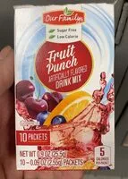 Mängden socker i Fruit punch sugar free low calorie drink mix