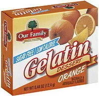 Mängden socker i Orange sugar free gelatin dessert