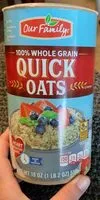 Mängden socker i 100% natural rolled quick oats