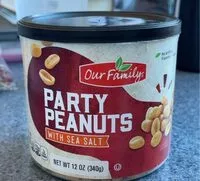 Mängden socker i Party Peanuts with sea salt