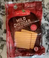 Mängden socker i Mild cheddar natural sliced cheese