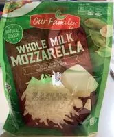 Mängden socker i Whole milk mozzarella