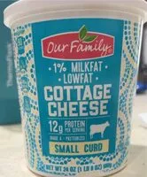 Mängden socker i Small curd cottage cheese