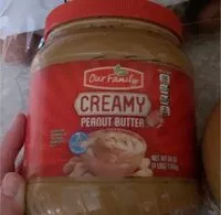Mängden socker i creamy peanut butter