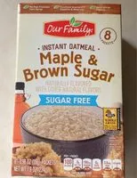 Mängden socker i Suage Free Maple & Brown Sugar Instant Oatmeal