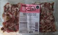 Mängden socker i Oreja cerdo cocida