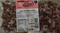 Mängden socker i Oreja de cerdo cocida