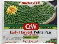 Mängden socker i California & washington early harvest petite peas