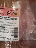 Mängden socker i Jamón serrano familiar