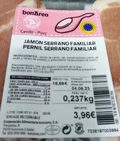 Mängden socker i Jamón serrano familiar
