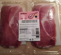 Mängden socker i Jamón Serrano Familiar