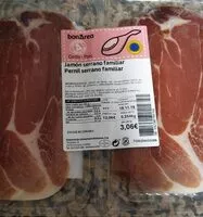 Mängden socker i Jamón serrano familiar