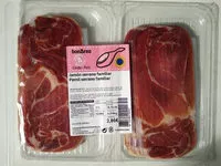 Mängden socker i Jamón serrano familiar