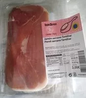 Mängden socker i Jamón serrano familiar