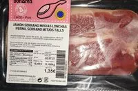 Mängden socker i Jamón serrano medias lonchas