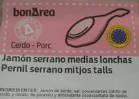 Mängden socker i Jamón serrano medias lonchas