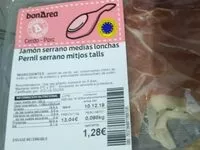 Mängden socker i Jamón serrano medias lonchas