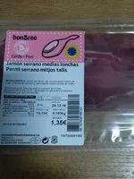 Mängden socker i Jamón serrano medias lonchas