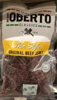 Mängden socker i Thin style original beef jerky