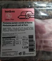 Mängden socker i Finisímo jamón cocido al horno