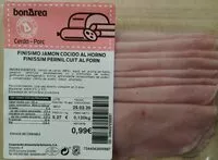 Mängden socker i Finísimo jamón cocido al horno