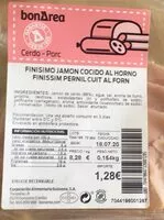 Mängden socker i Finisimo jamon cocido al horno