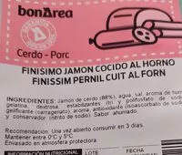 Mängden socker i FINISIMO JAMON COCIDO AL HORNO