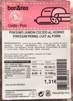 Mängden socker i Finísimo jamon cocido al horno