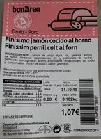 Mängden socker i Finísimo jamón cocido al horno