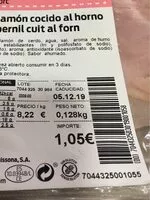Mängden socker i Finisimo jamon cocido al horno