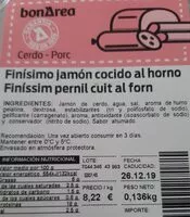 Mängden socker i Finisimo jamon cocido al horno