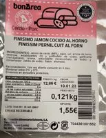 Mängden socker i FINISIMO JAMON COCIDO AL HORNO FINISSIM PERNIL CUIT AL FORN