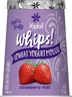Mängden socker i Yoplait whips! yogurt strawberry mist